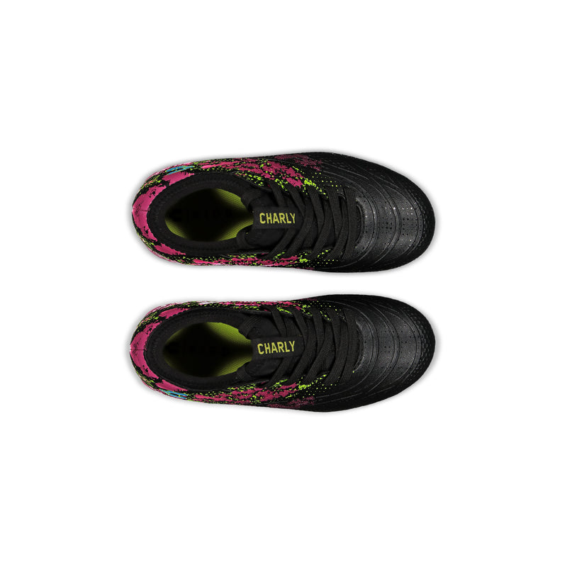 Charly Blaze Youth FG Cleats (black/fiusia)