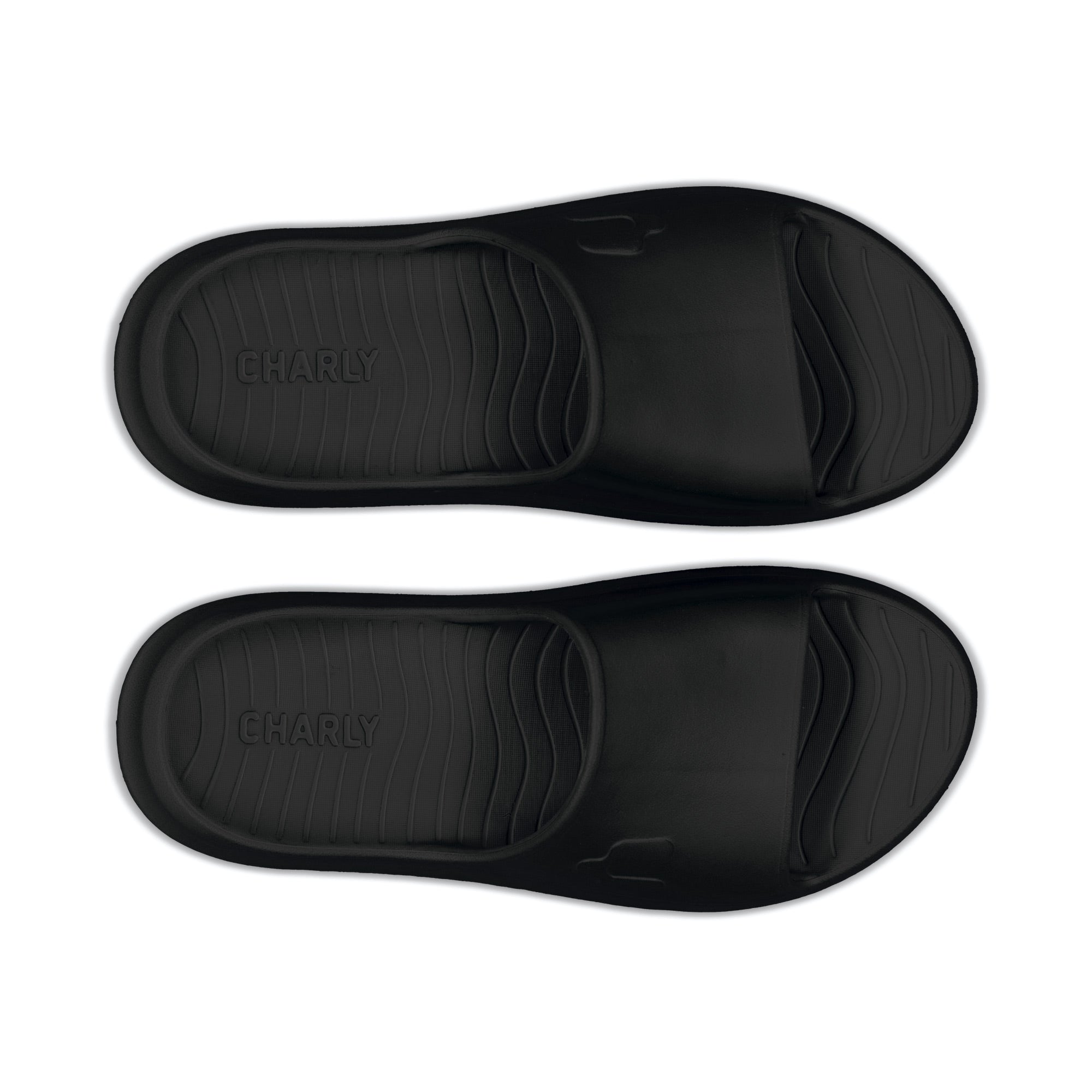 Sandalias Charly Shanda para hombre (negras) 