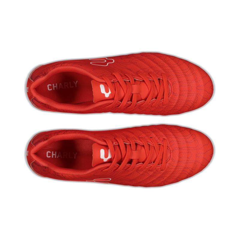 Charly Hot Cross 2.0 FG Soccer Cleats - Red
