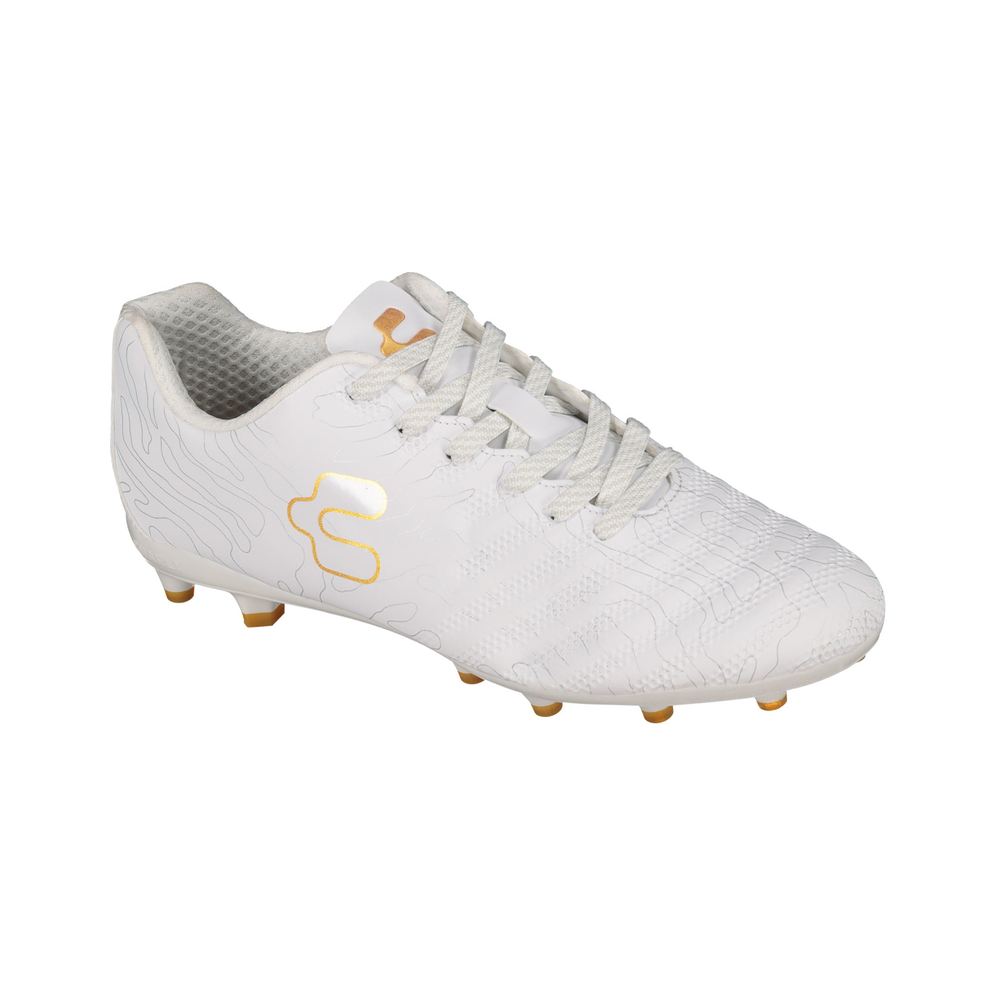 Botas de fútbol Charly Hot Cross 2.0 FG - Blanco/Dorado