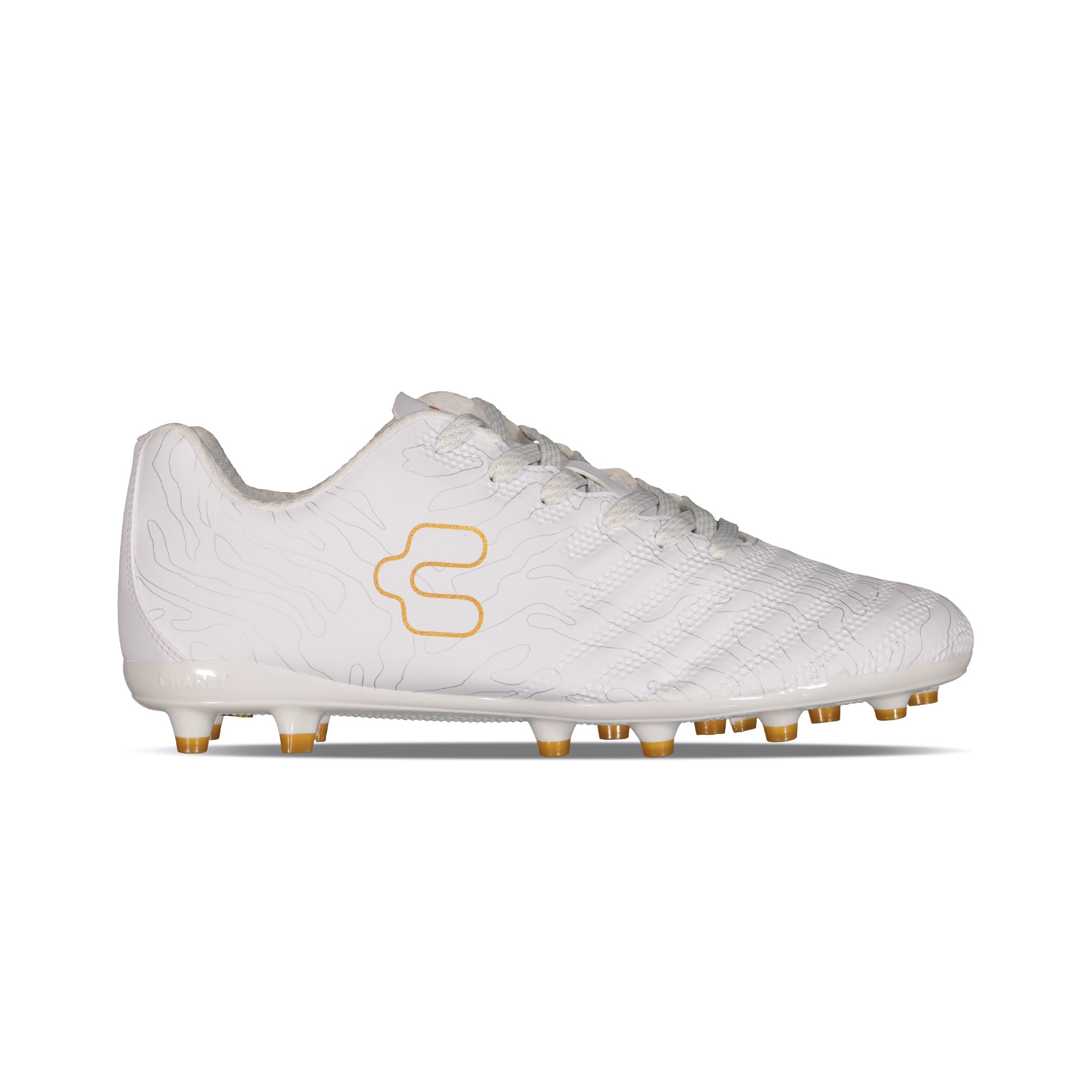 Botas de fútbol Charly Hot Cross 2.0 FG - Blanco/Dorado