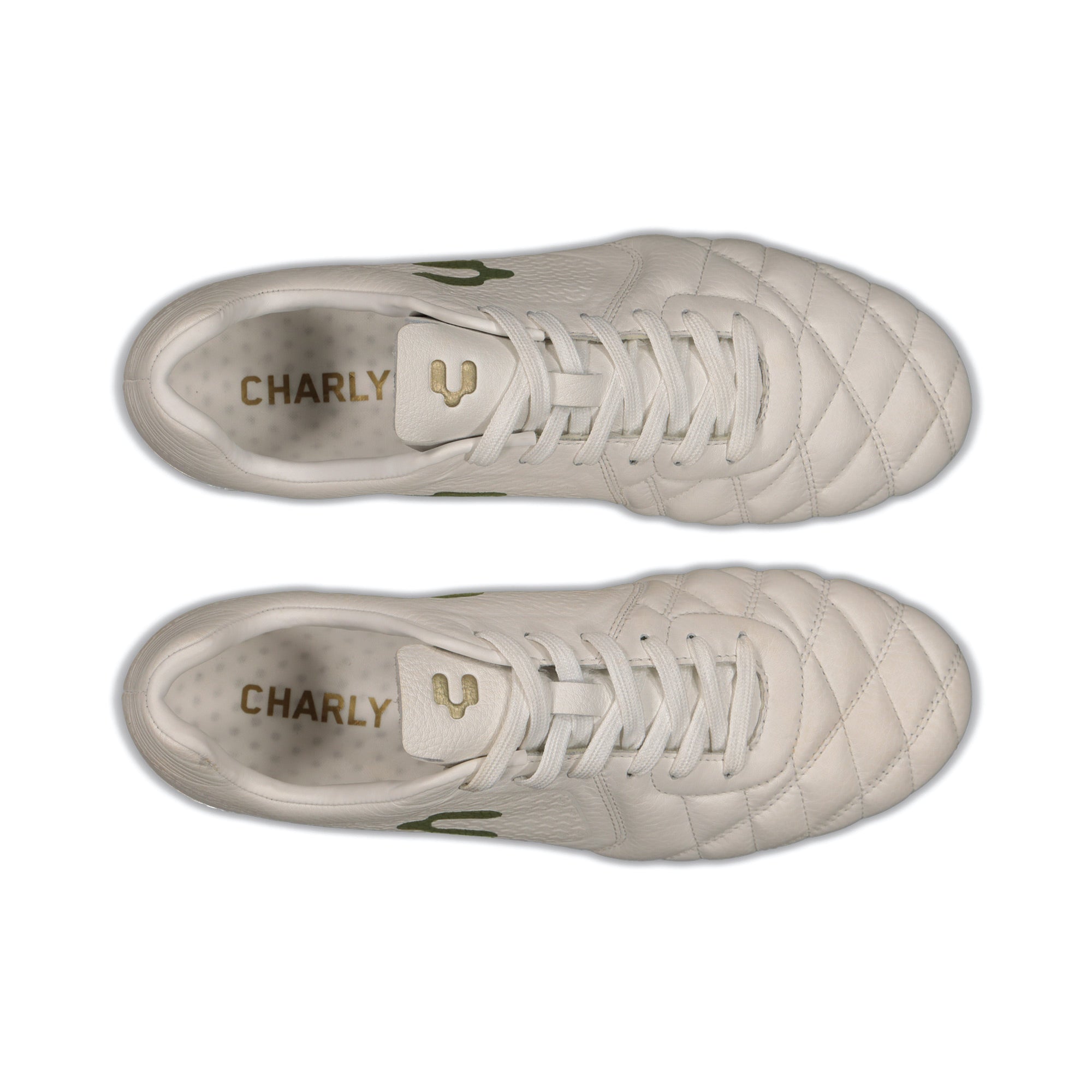 Charly Legendario LT 2.0 FG Soccer Cleats - White/Gold-Soccer Command