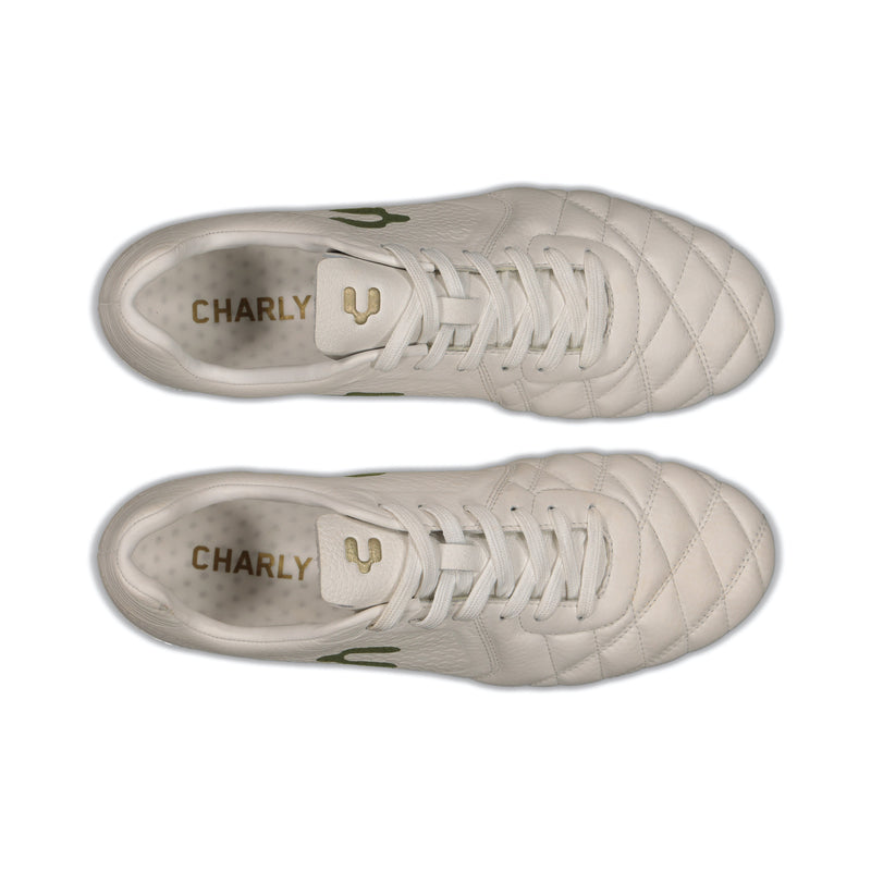 Charly Legendario LT 2.0 FG Soccer Cleats - White/Gold