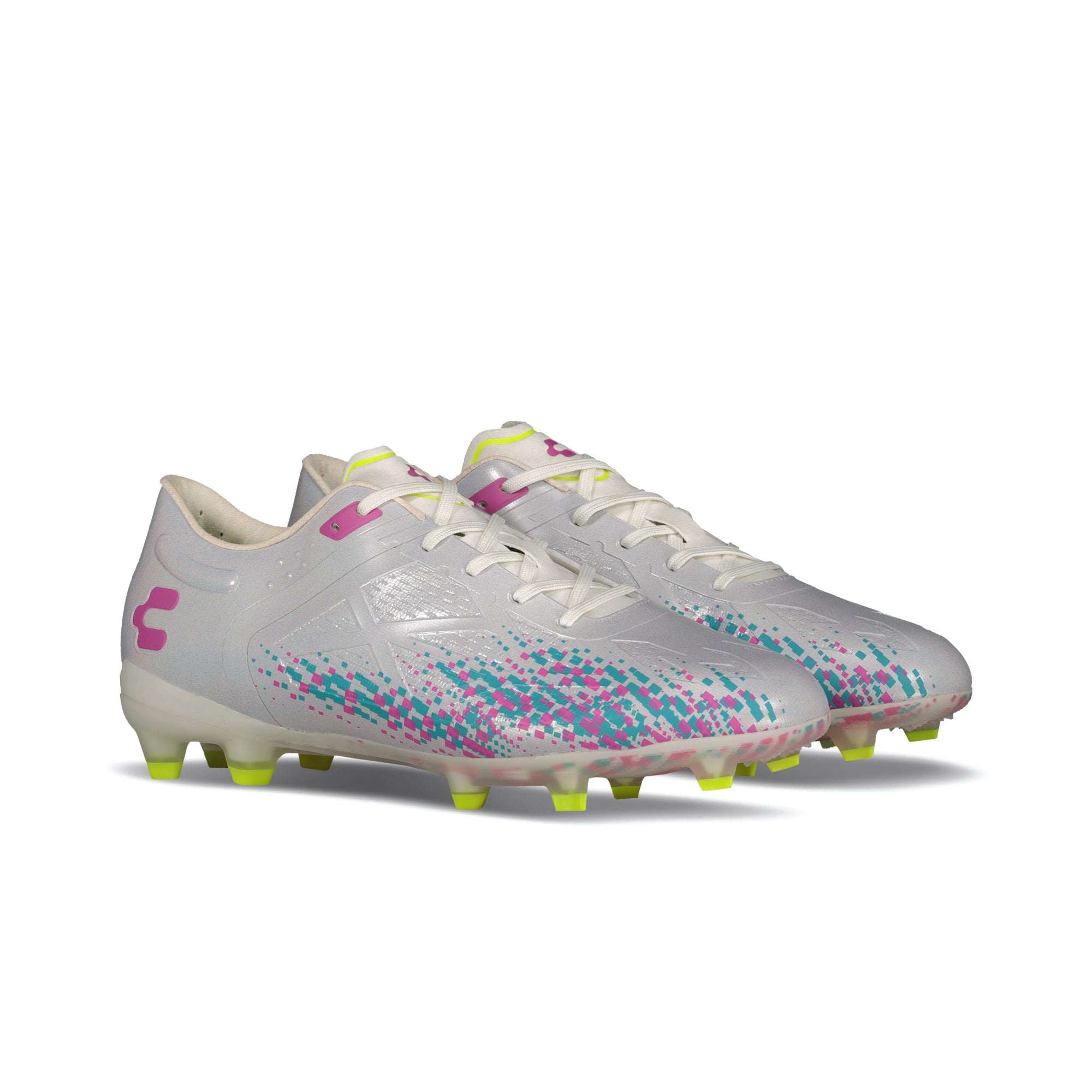 Charly Spektre 3.0 Plus FG Soccer Cleats - White/Pink-Soccer Command