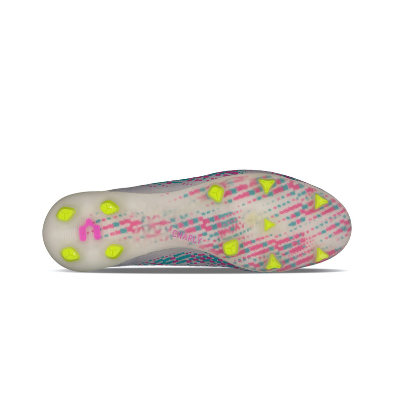 Charly Spektre 3.0 Plus FG Soccer Cleats - White/Pink-Soccer Command