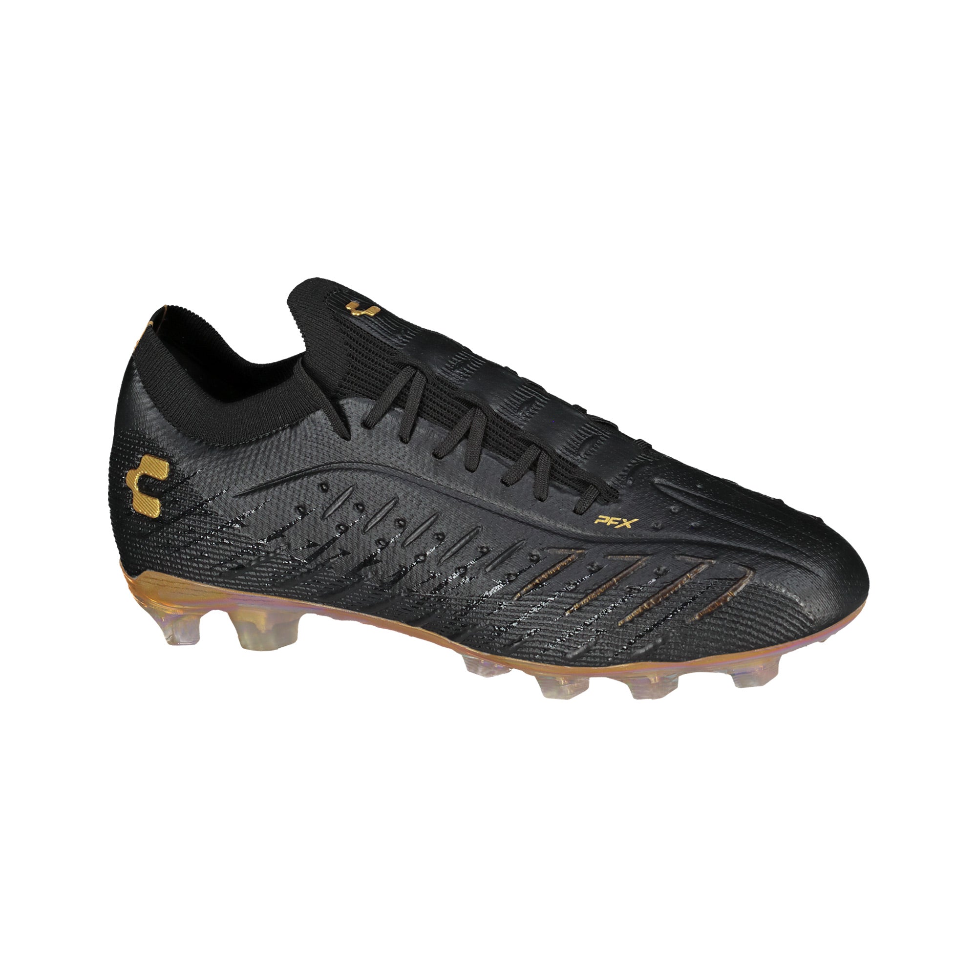 Botas de fútbol Charly Zinetik PFX (negro/dorado) 
