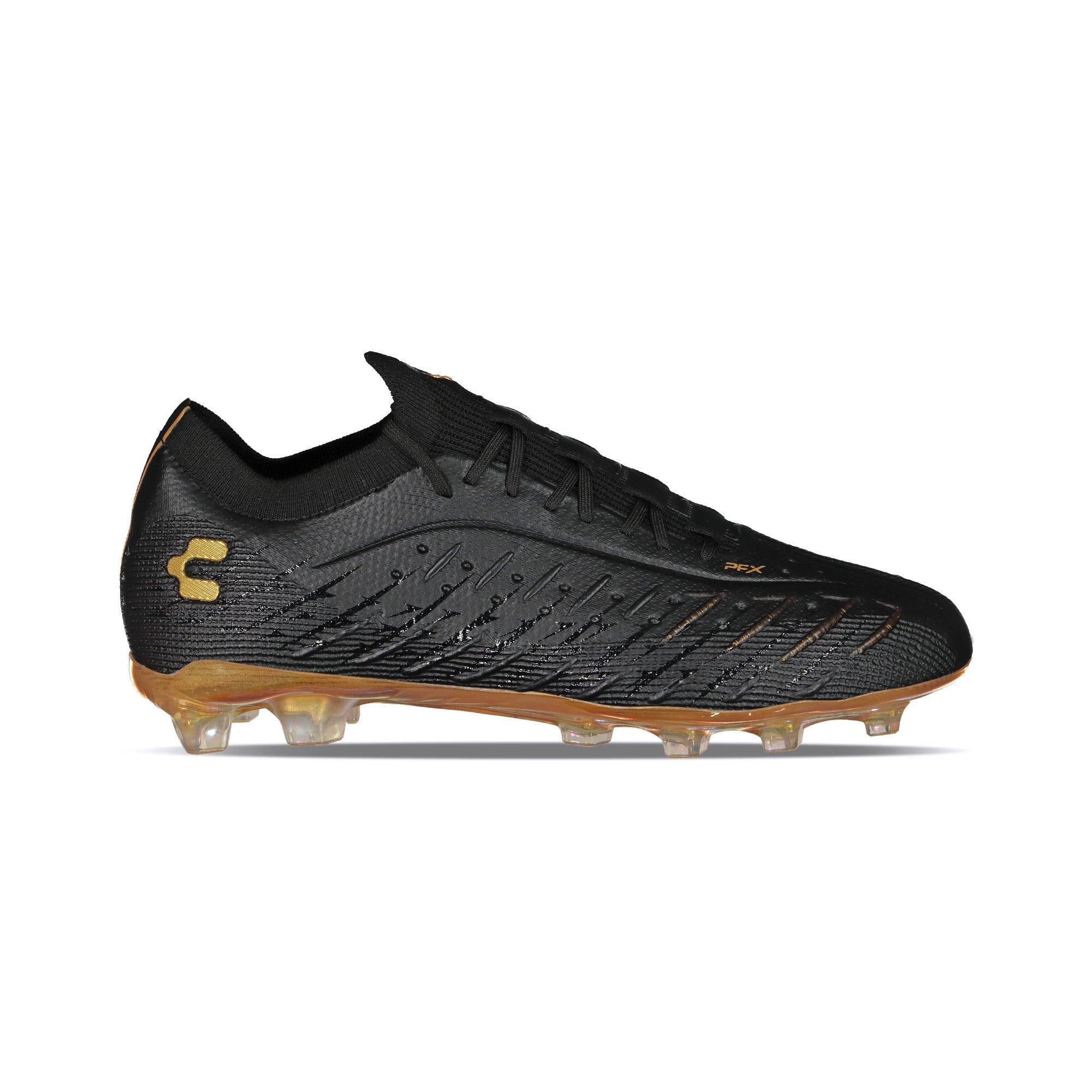 Botas de fútbol Charly Zinetik PFX (negro/dorado) 