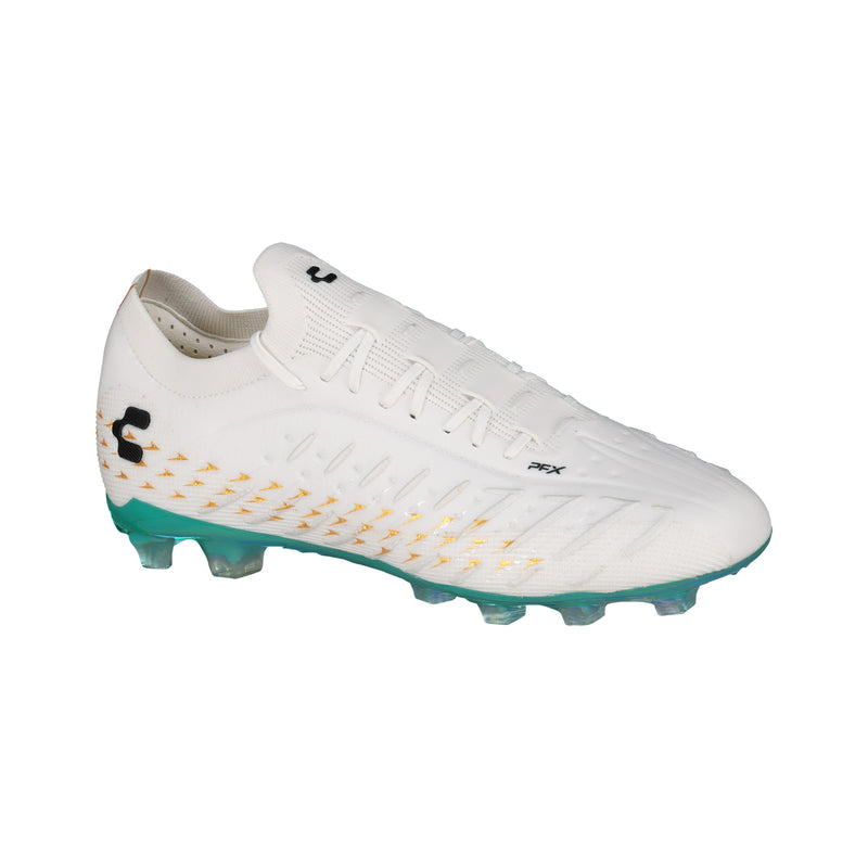 Charly Zinetik PFX Soccer Cleats (white/aqua)