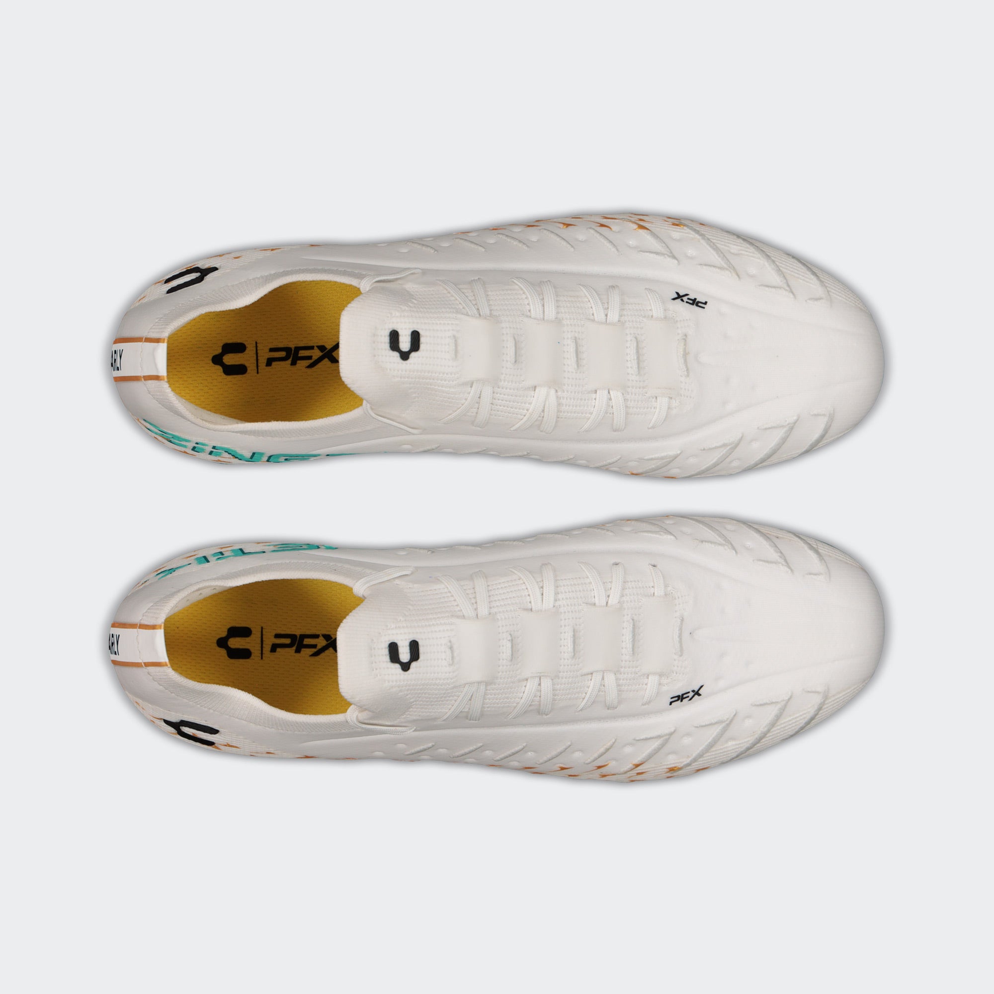 Botas de fútbol Charly Zinetik PFX (blanco/aguamarina) 