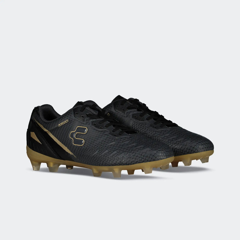 Charly Hot Cross 5.0 FG Soccer Cleats (black/gold)
