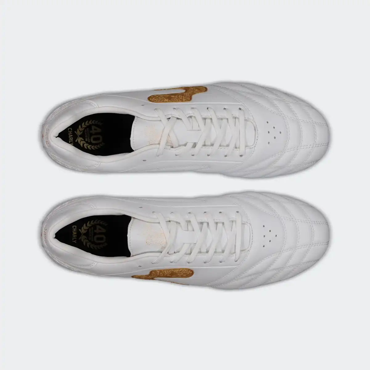 Charly Legendario 26 Select Soccer Cleats (white/gold)