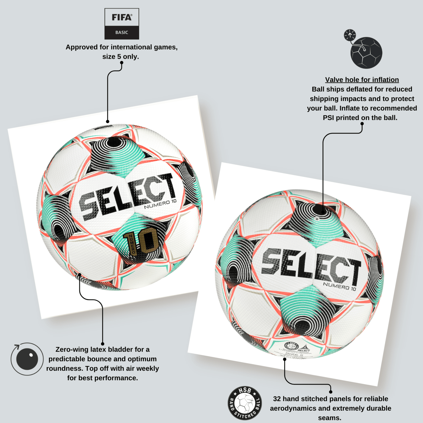 Balón de fútbol Select Numero 10 v25