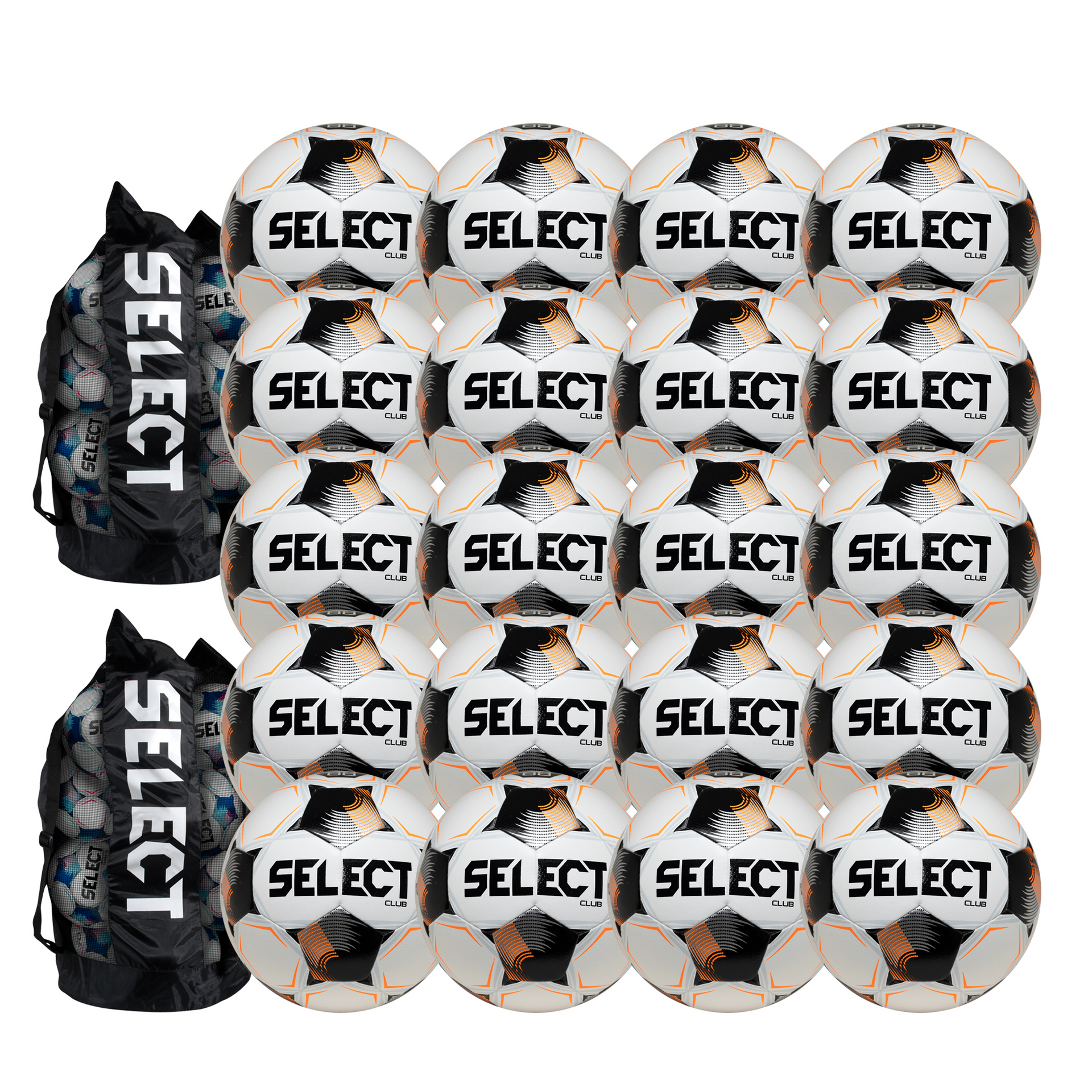 Select Club DB v26 Soccer Ball Bundle (20-pack with 2 ball bags)