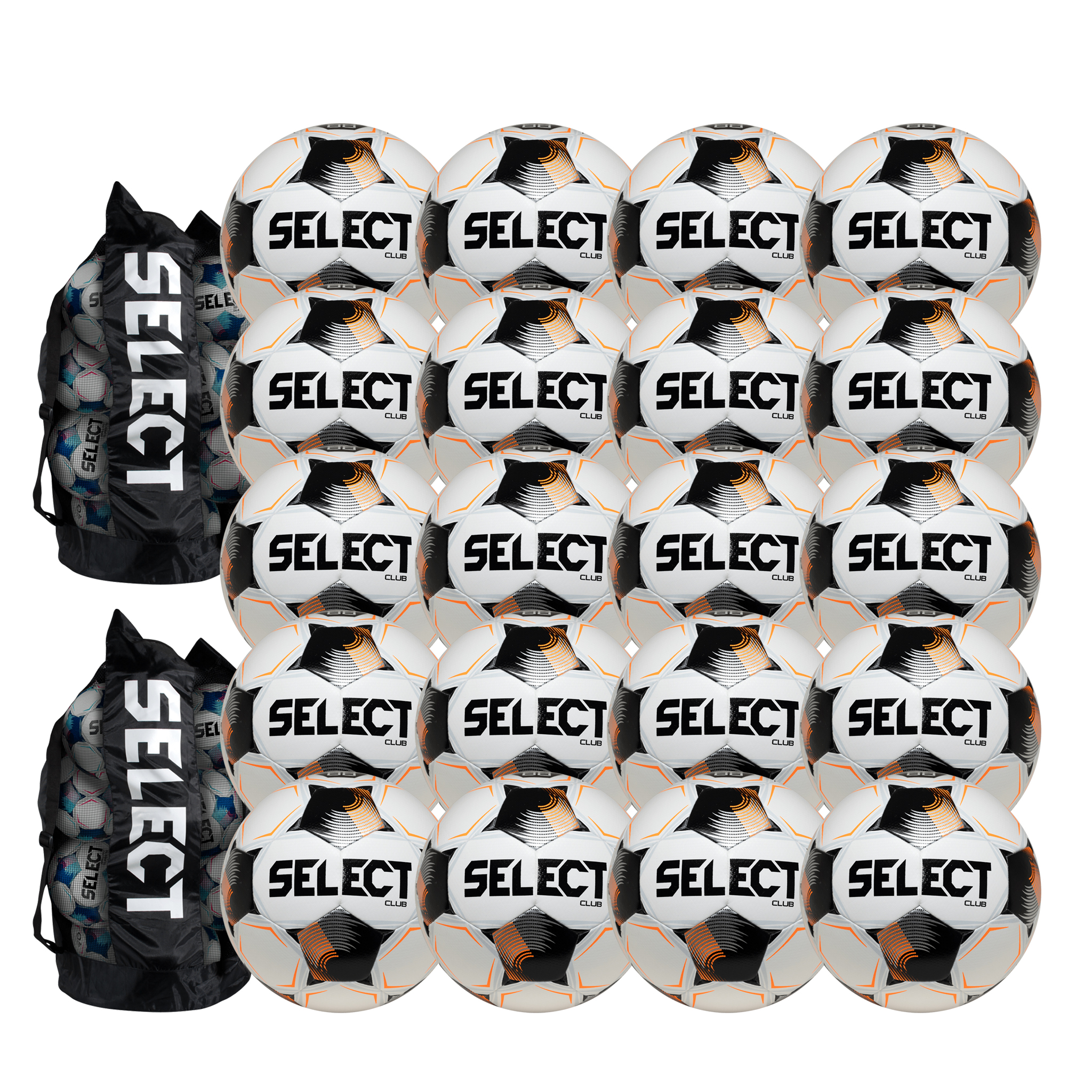 Select Club DB v26 Soccer Ball Bundle (20-pack with 2 ball bags)