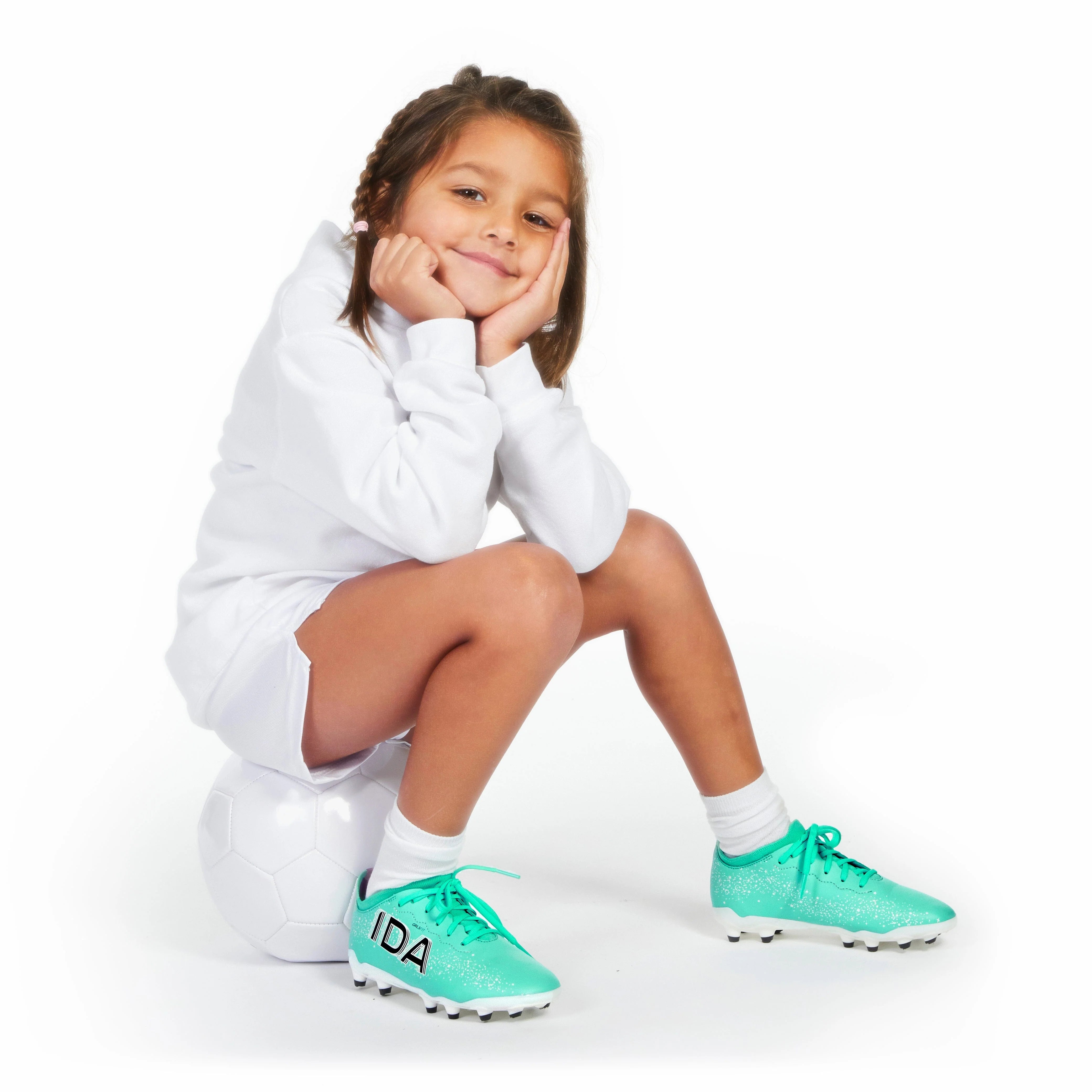 Botas de fútbol para niñas IDA Youth Travel (verde azulado)