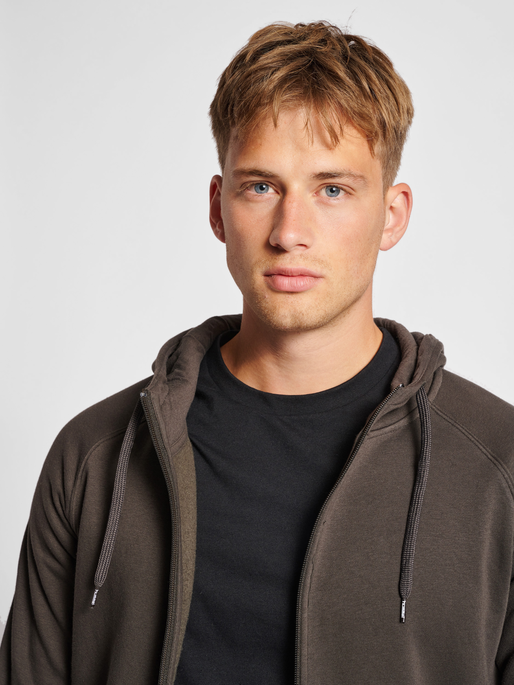 Sudadera con capucha y cremallera clásica roja de Hummel (para hombre)