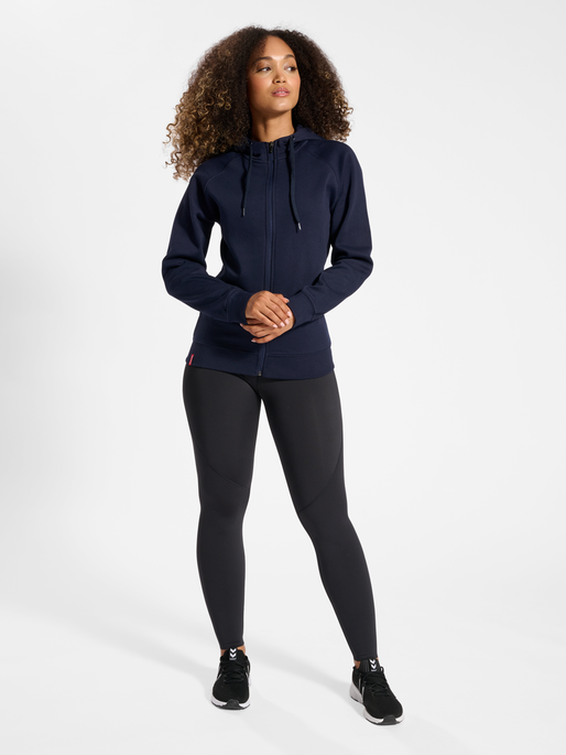 Sudadera con capucha y cremallera clásica roja de Hummel (para mujer)