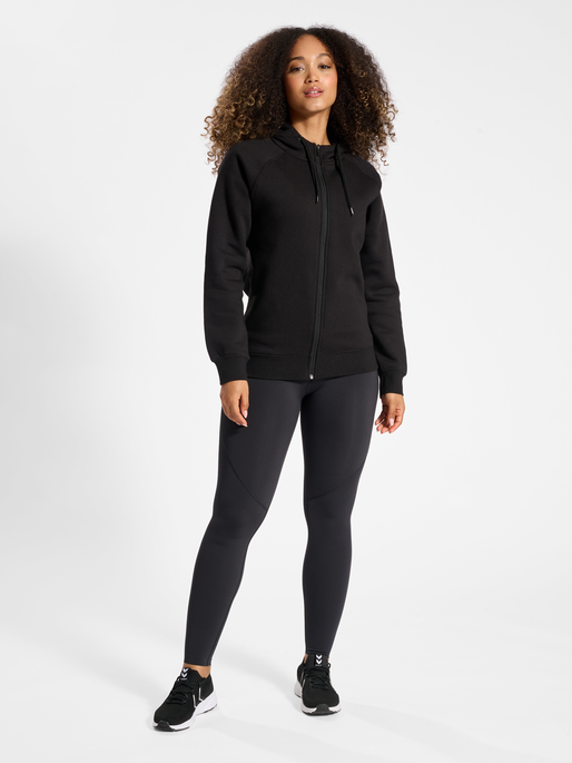 Sudadera con capucha y cremallera gruesa roja de Hummel (para mujer)