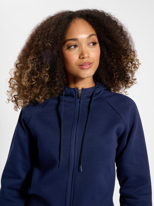 Sudadera con capucha y cremallera gruesa roja de Hummel (para mujer)