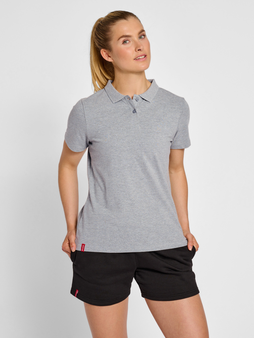 Polo clásico rojo hummel (para mujer)