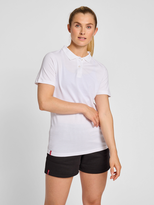 Polo clásico rojo hummel (para mujer)