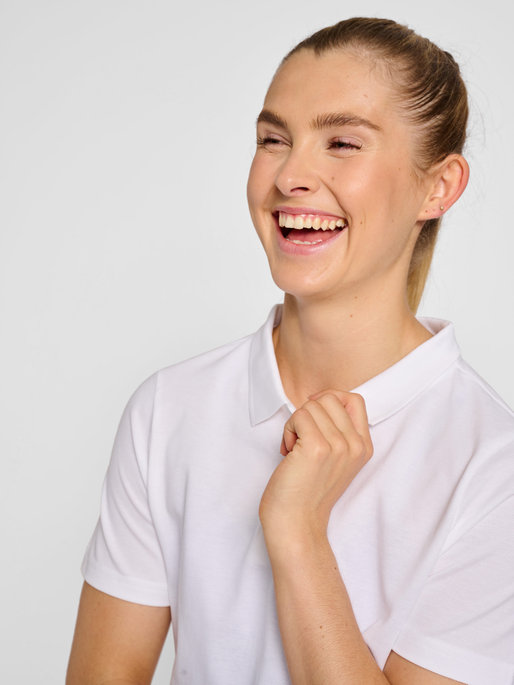 Polo clásico rojo hummel (para mujer)