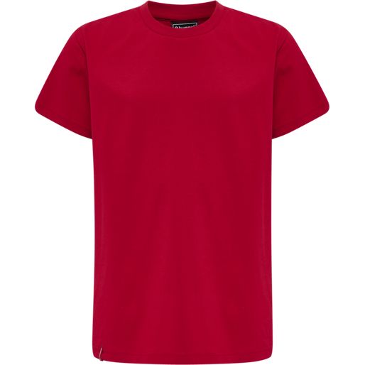 Camiseta básica roja hummel de manga corta (juvenil)