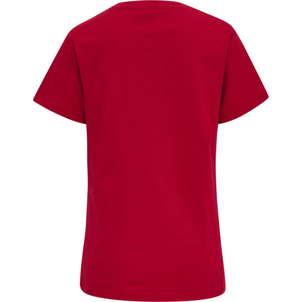 Camiseta básica roja de manga corta hummel (para mujer)