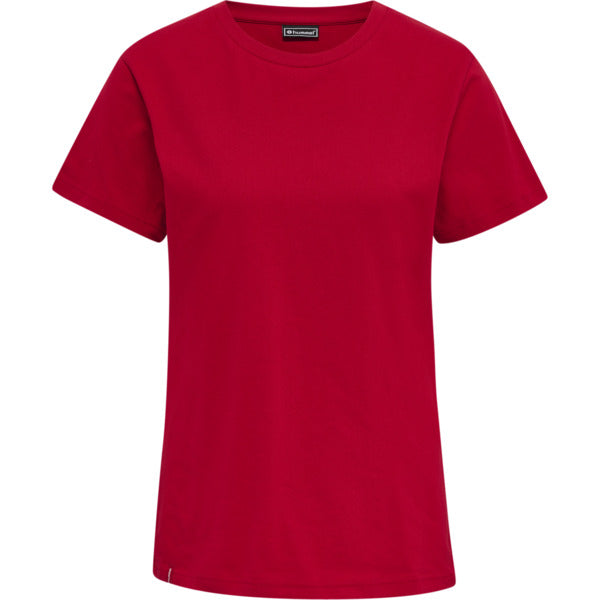 Camiseta básica roja de manga corta hummel (para mujer)