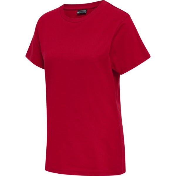 Camiseta Hummel roja de manga corta y corte pesado (para mujer)
