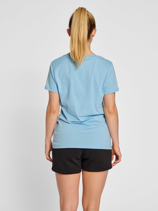 Camiseta Hummel roja de manga corta y corte pesado (para mujer)