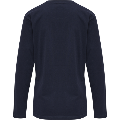 Camiseta básica roja de manga larga hummel (para mujer)