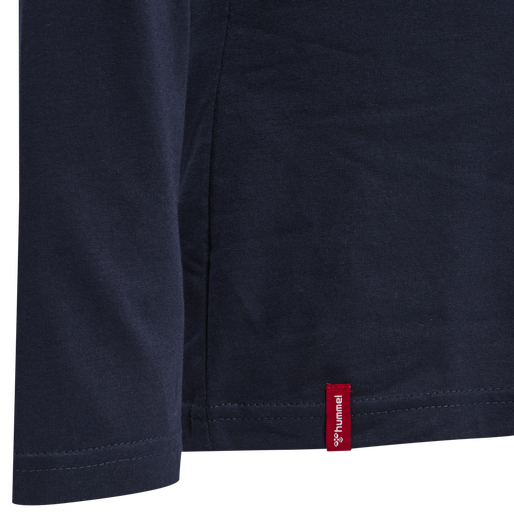 Camiseta básica roja de manga larga hummel (para mujer)