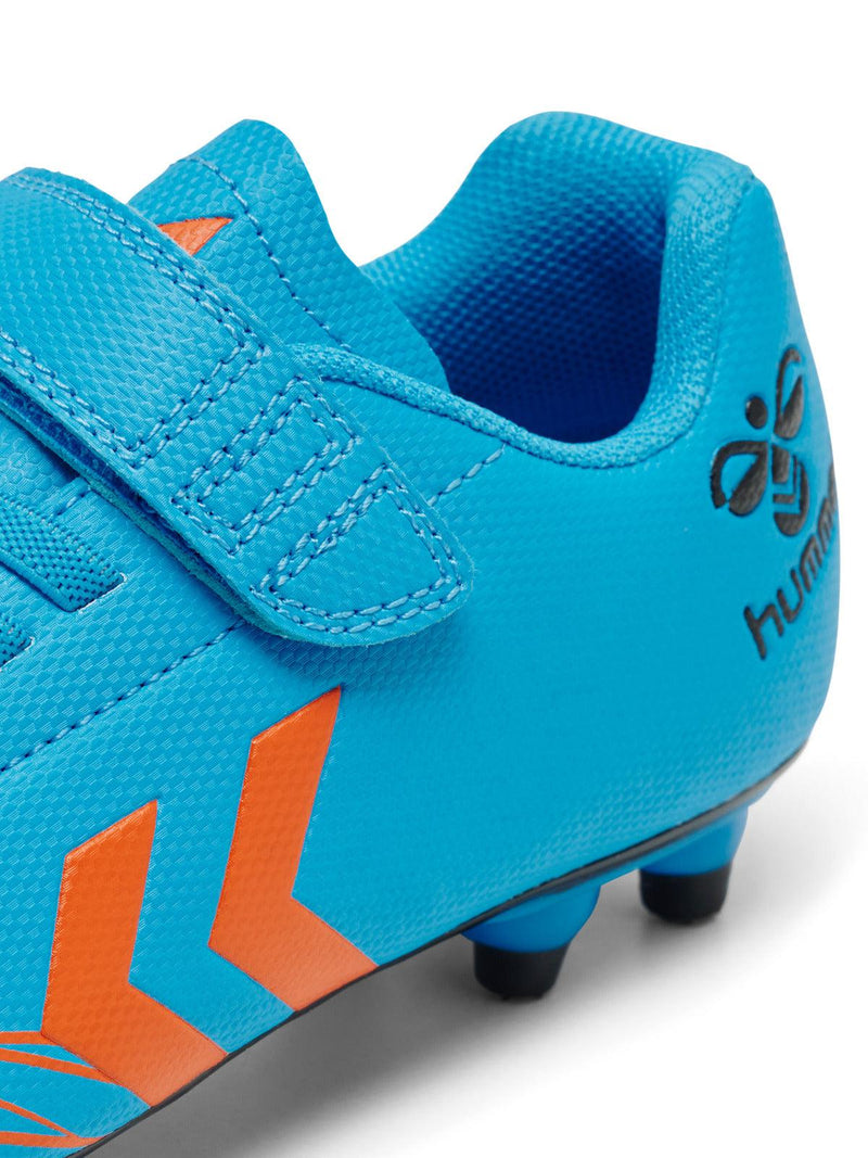 hummel Top Star Jr FG Soccer Cleats (blue/orange)-Soccer Command