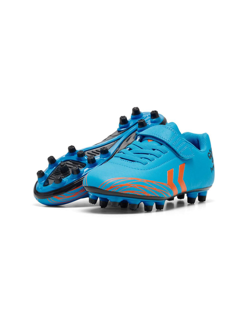 hummel Top Star Jr FG Soccer Cleats (blue/orange)-Soccer Command