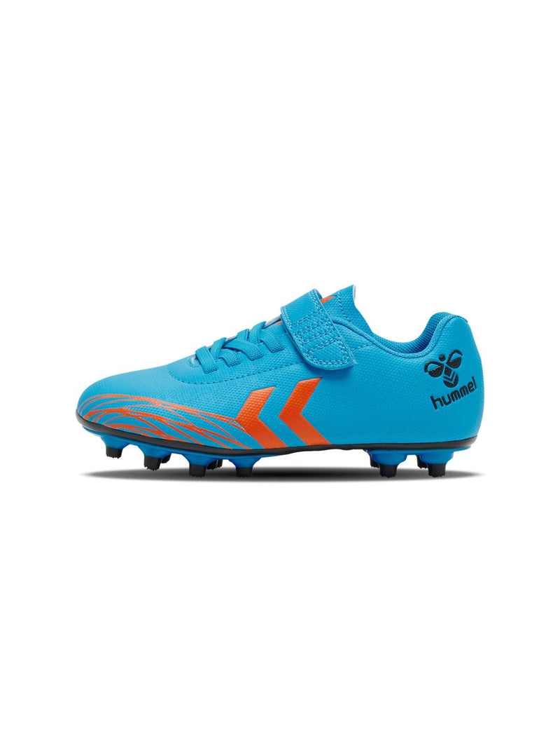 hummel Top Star Jr FG Soccer Cleats (blue/orange)-Soccer Command