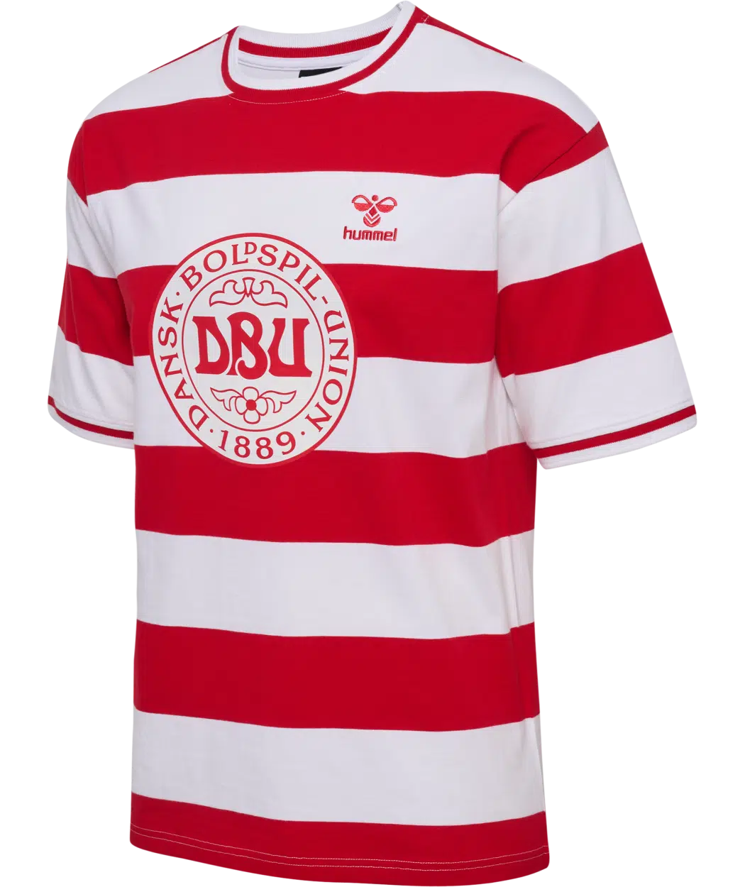 hummel Denmark DBU Fan 24 Striped Tee-Soccer Command
