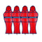 Club Soccer Wall Mannequin by Soccer Innovations (Set of 4)