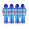 Club Soccer Wall Mannequin by Soccer Innovations (Set of 4)