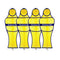 Club Soccer Wall Mannequin by Soccer Innovations (Set of 4)