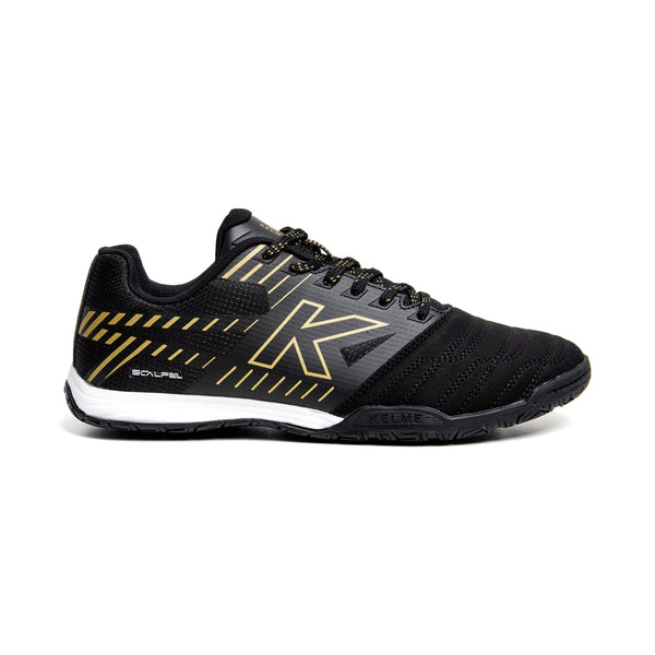 Kelme Scalpel Futsal Shoes (black/gold)