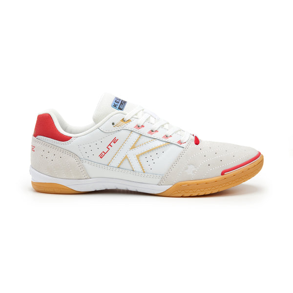 Kelme Elite Futsal Shoes (white/deep red)