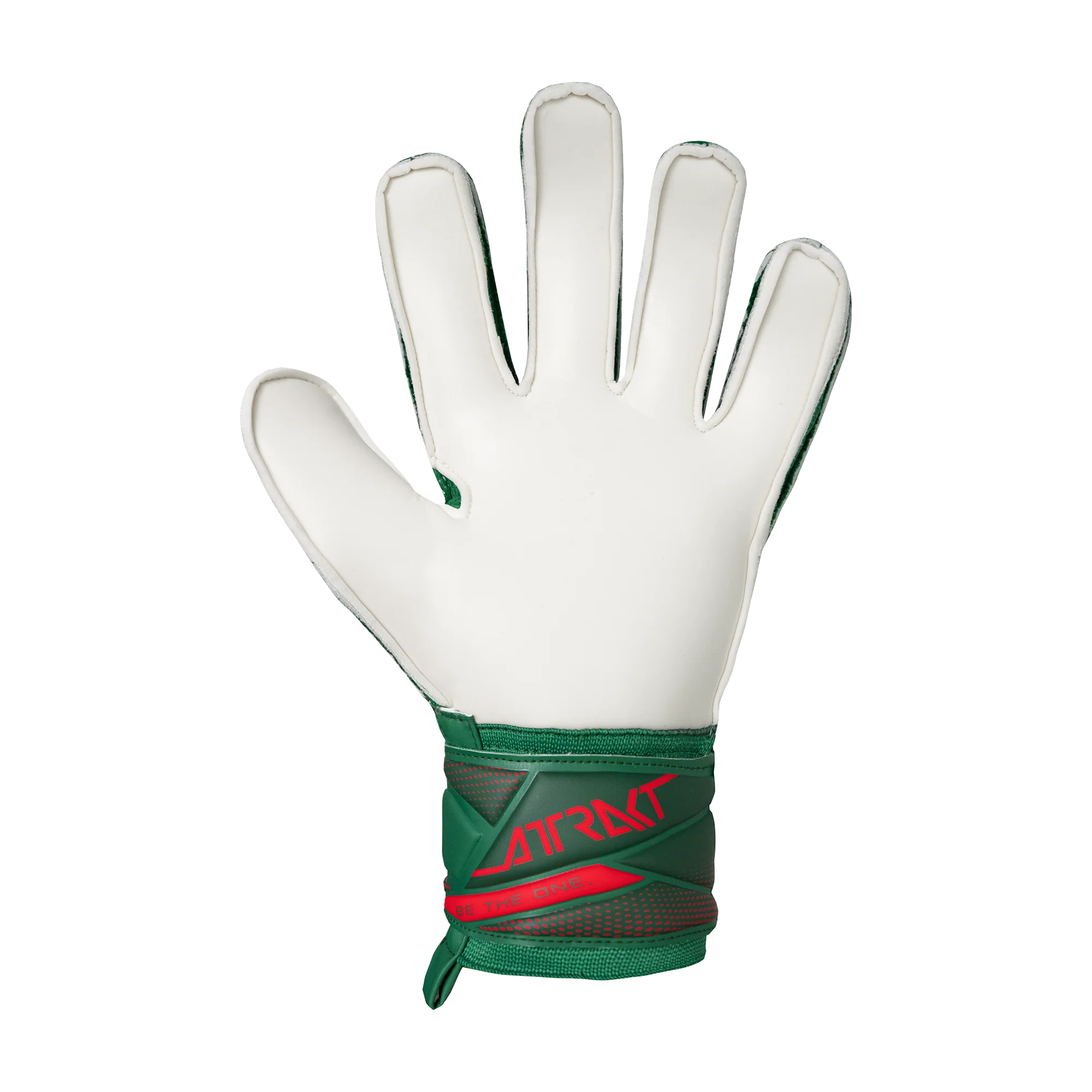 Reusch Attrakt Solid Junior Goalkeeper Gloves (green/white/red)
