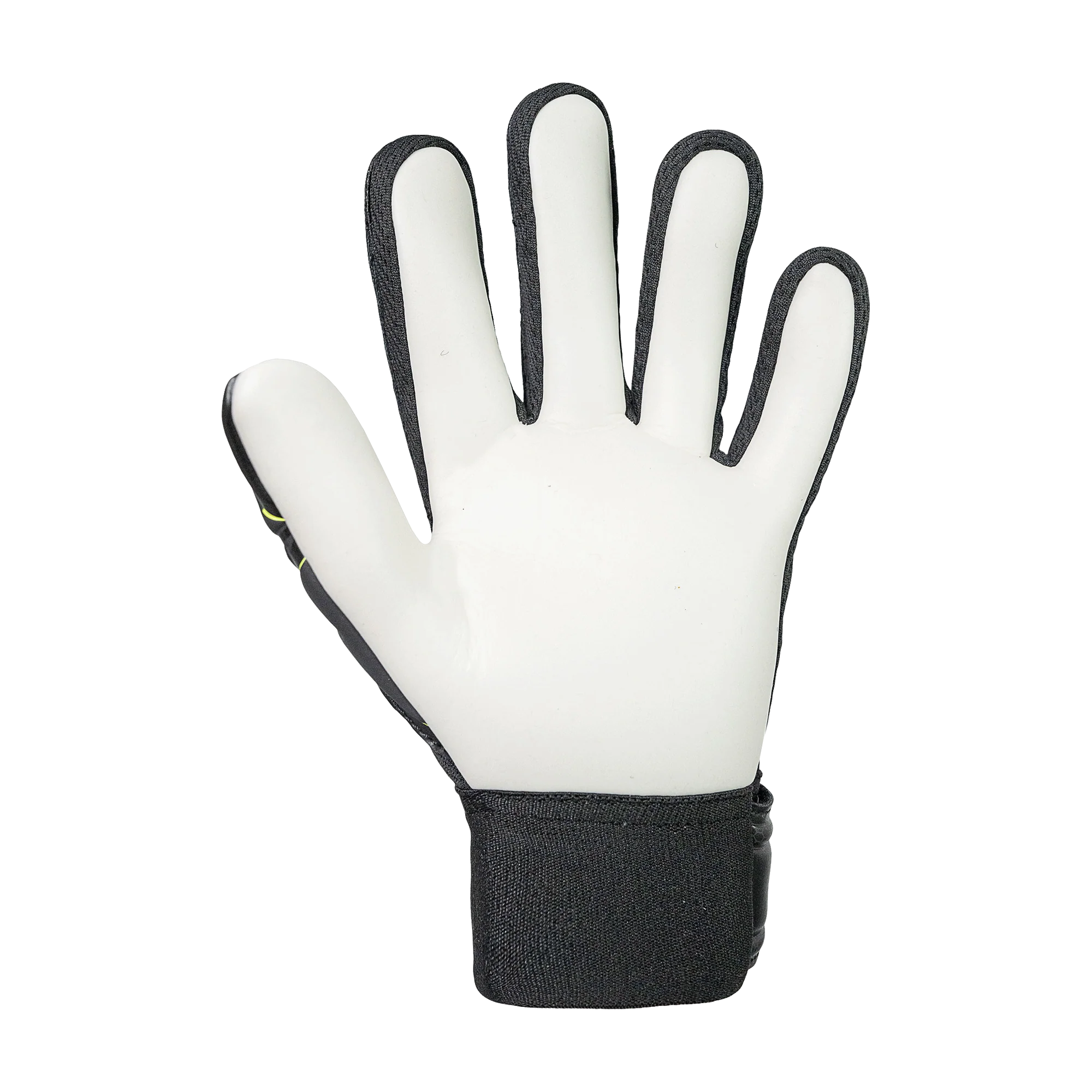 Reusch Attrakt Starter Solid Finger Support Junior Goalkeeper Gloves (black/safety yellow)