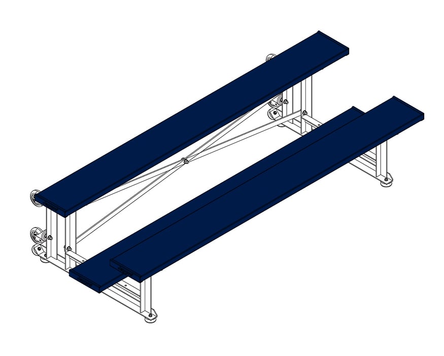 Grada Jaypro Soccer Tip &amp; Roll (2 filas - Plancha para un solo pie)