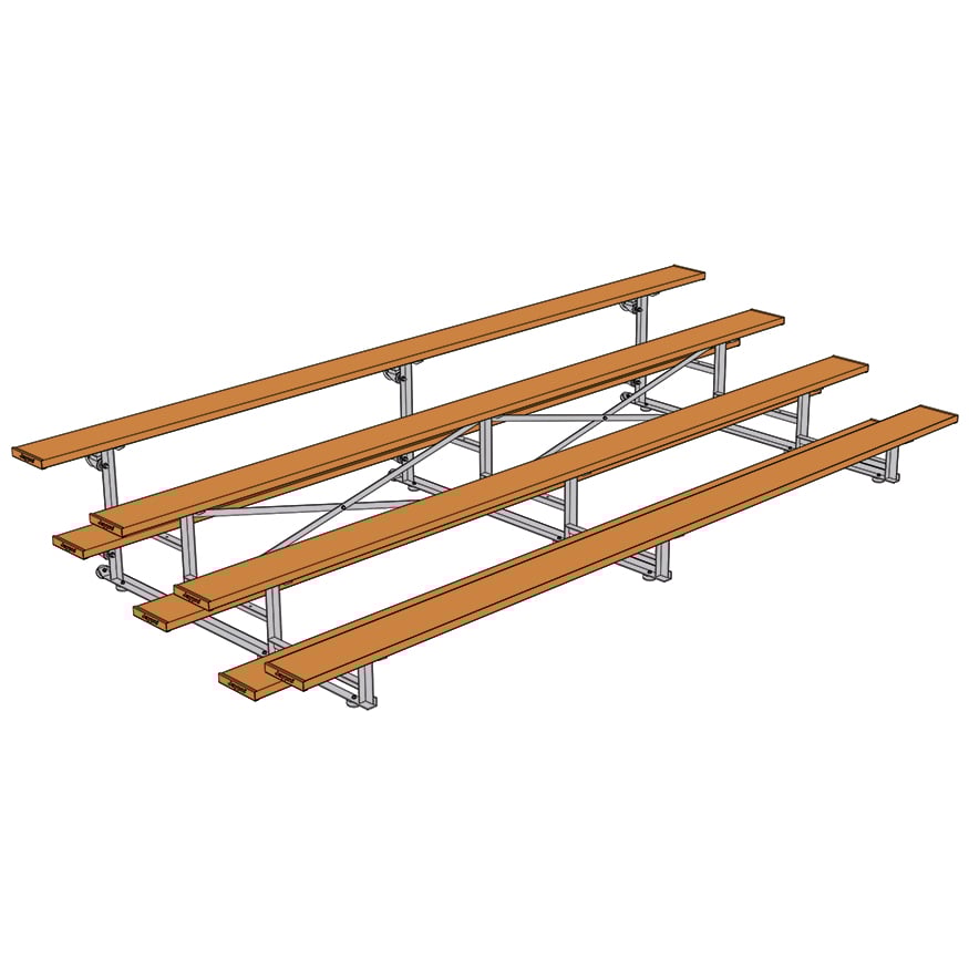 Grada Jaypro Soccer Tip &amp; Roll (4 filas - Plancha para un solo pie)