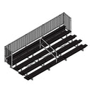 Jaypro 21' Soccer Enclosed Bleacher (5 Row - Double Foot Plank with Guard Rail & Aisle)