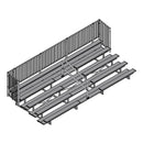 Jaypro 21' Soccer Enclosed Bleacher (5 Row - Double Foot Plank with Guard Rail & Aisle)