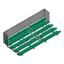 Jaypro 21' Soccer Enclosed Bleacher (5 Row - Double Foot Plank with Guard Rail & Aisle)