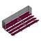 Jaypro 21' Soccer Enclosed Bleacher (5 Row - Double Foot Plank with Guard Rail & Aisle)